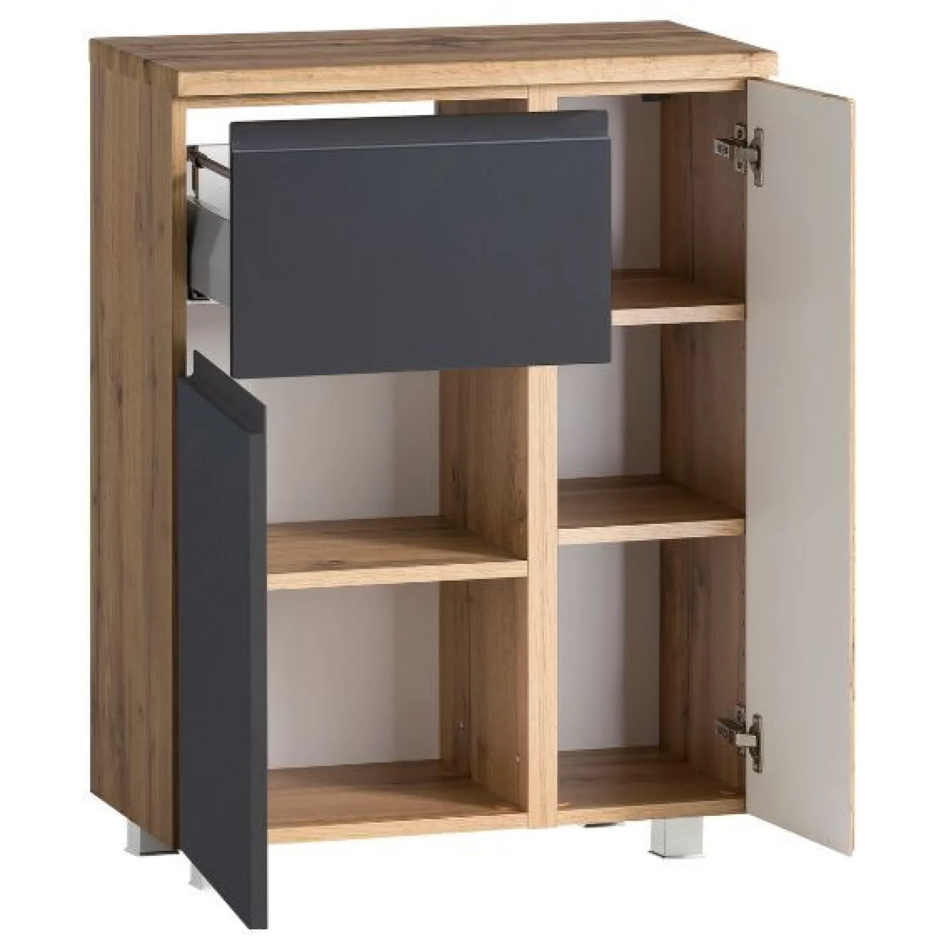 Badezimmer-Anrichte Varese | 65 x 35 x 64 cm | Grau