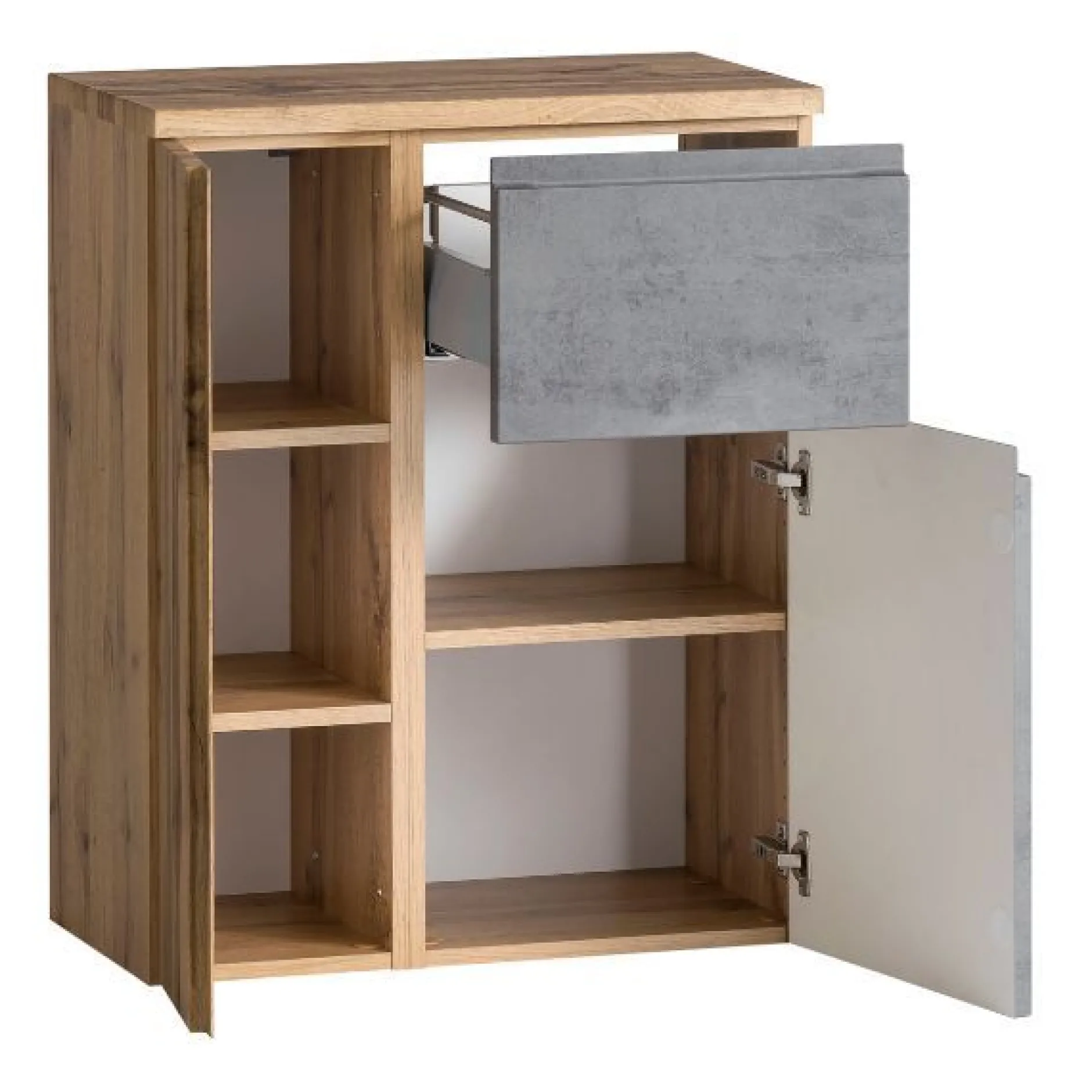 Badezimmer Anrichte Varese | 65 x 35 x 64 cm | Farbe Beton