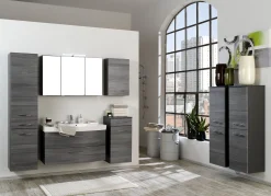 Badezimmerschrank Florent 40cm 1 Tür und 1 Schublade - graphit/graue Eiche