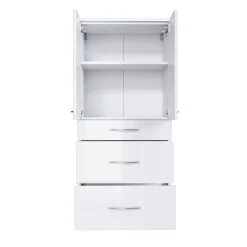 Badezimmerschrank Florent 60cm 2 Türen und 3 Schubladen - weiß