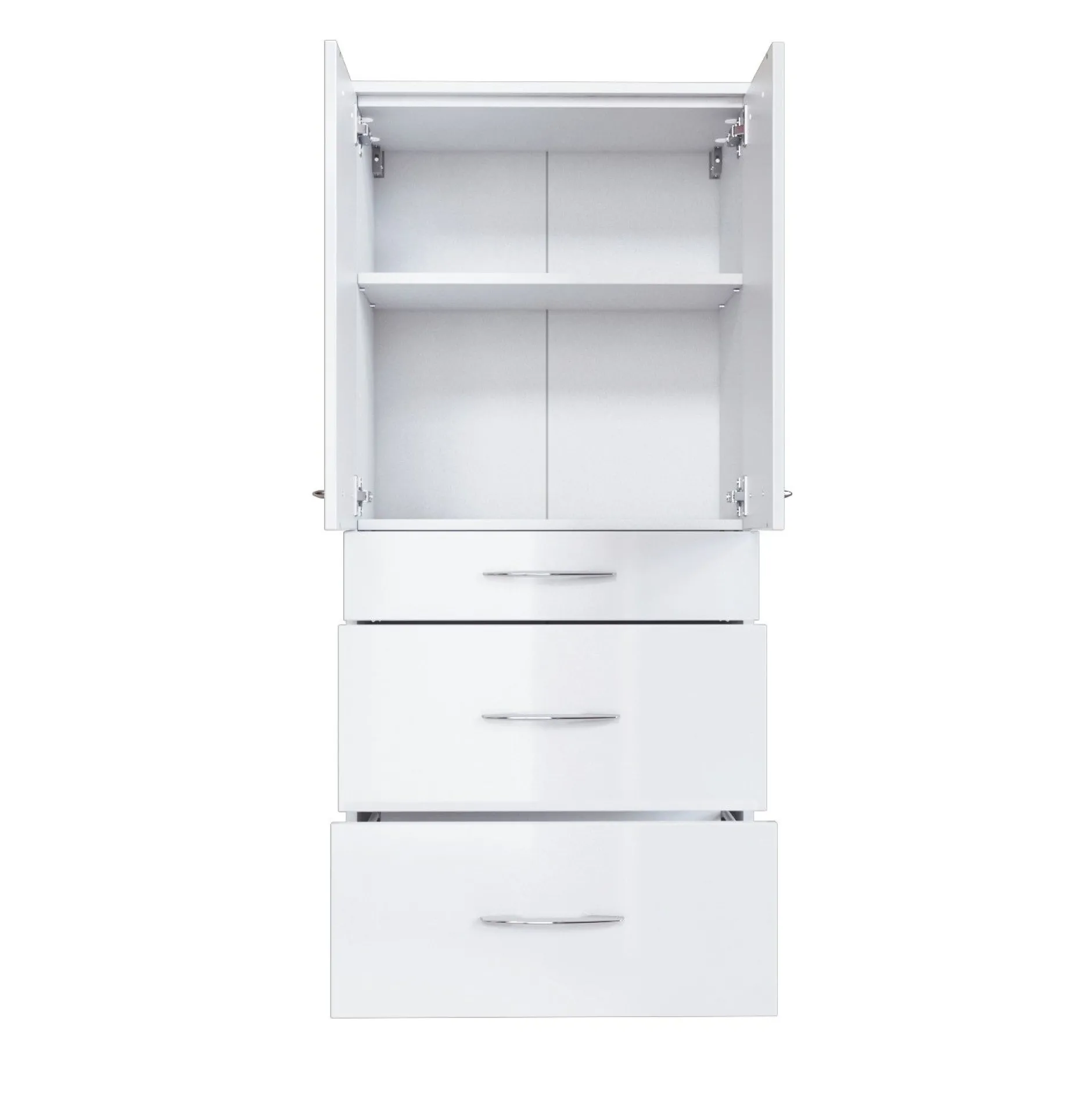 Badezimmerschrank Florent 60cm 2 Türen und 3 Schubladen - weiß