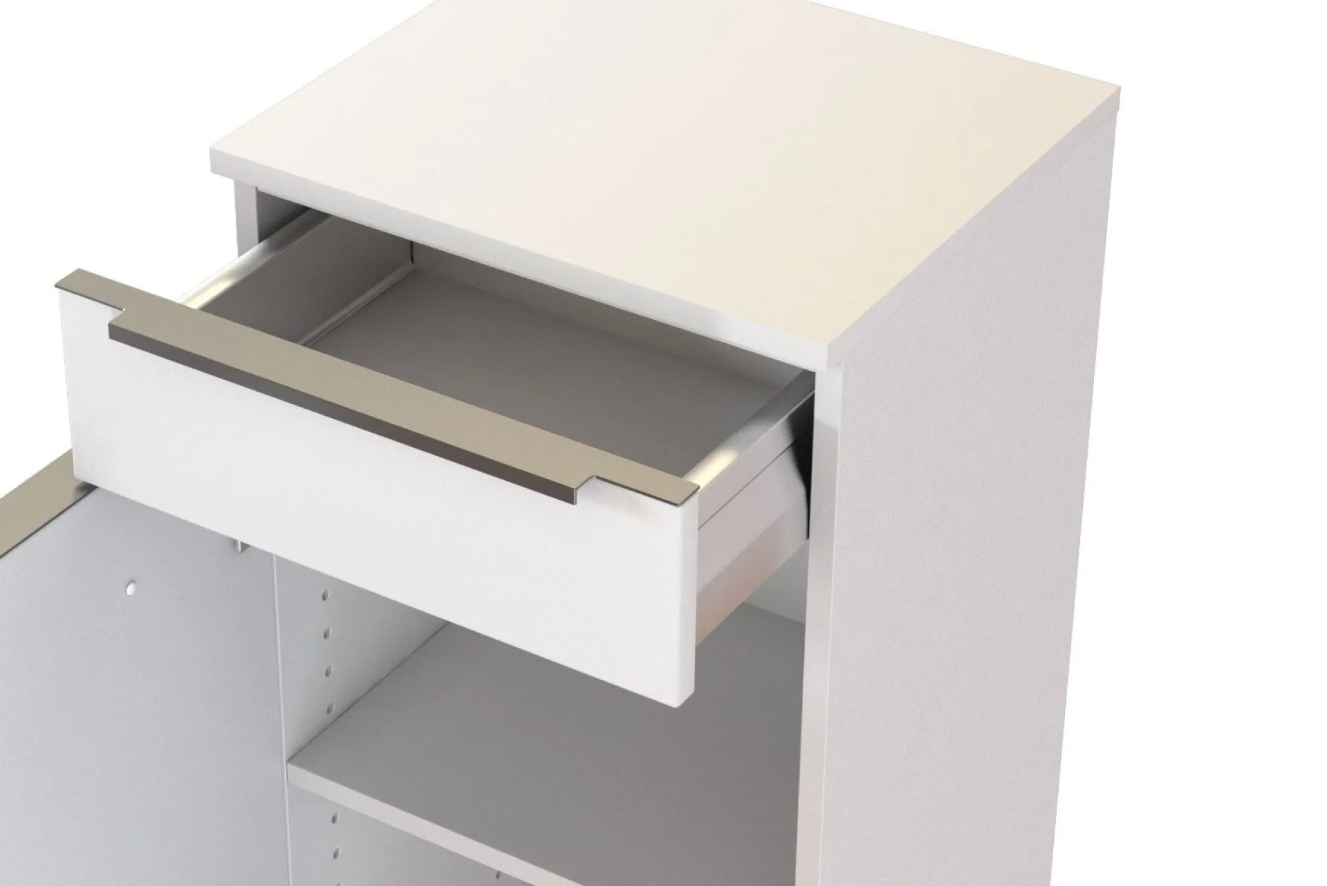 Badezimmerschrank Hansen 40cm 1 Tür und 1 Schublade - weiß