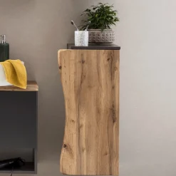 Badezimmerschrank Karan 37cm 1 Tür - Eiche/anthrazit