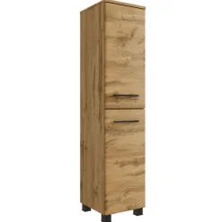Badezimmerschrank Malvo 30cm 2 Türen - Eiche/schwarz
