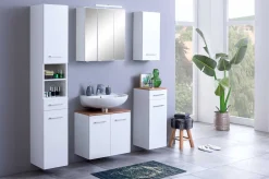 Badezimmerschrank Pares 30cm 1 Tür und 1 Schublade - weiß