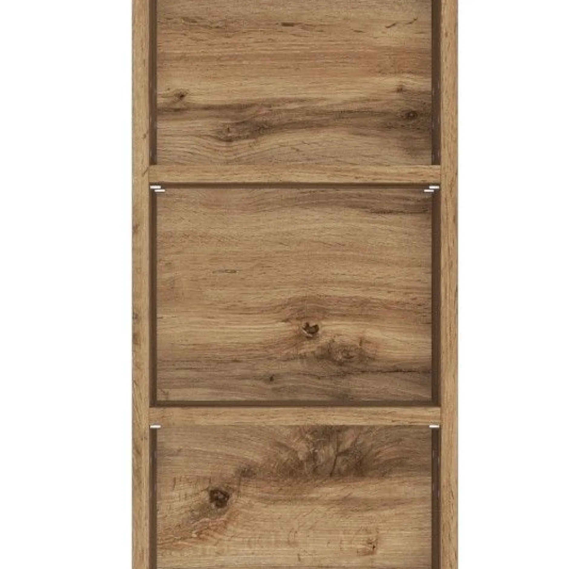 Badezimmerschrank Sefa 90cm 2 Türen - Eiche/Weiß