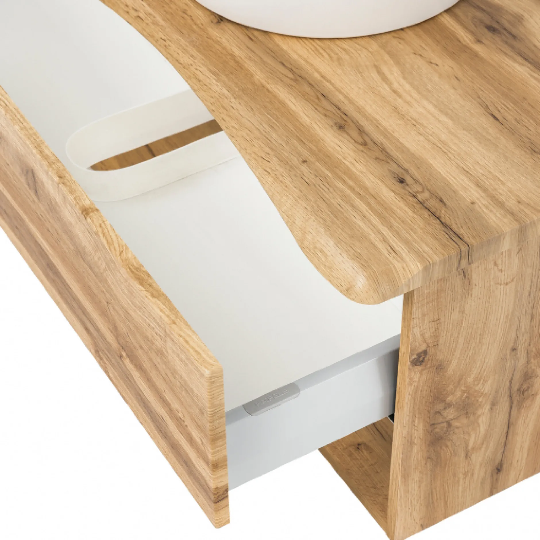 Badezimmerset Kaprun | Doppelwaschtisch und Spiegelschrank mit Beleuchtung | Wotan Oak