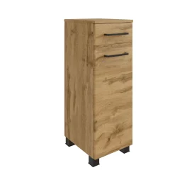Badezimmerset Manchester | Waschtischschrank, Spiegelschrank, Hängeschrank, Beistellschrank | Wotan Oak Design
