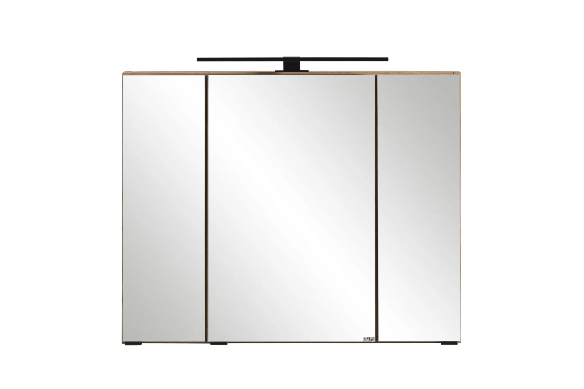 Badezimmerset Meran | Waschbeckenschrank, Spiegelschrank mit Beleuchtung | Farbe Cashmere