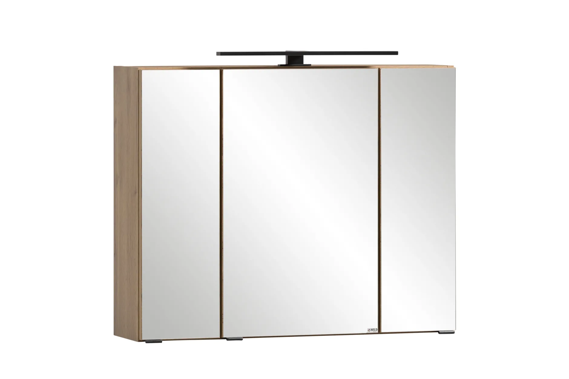 Badezimmerset Meran | Waschbeckenschrank, Spiegelschrank mit Beleuchtung | Farbe Cashmere