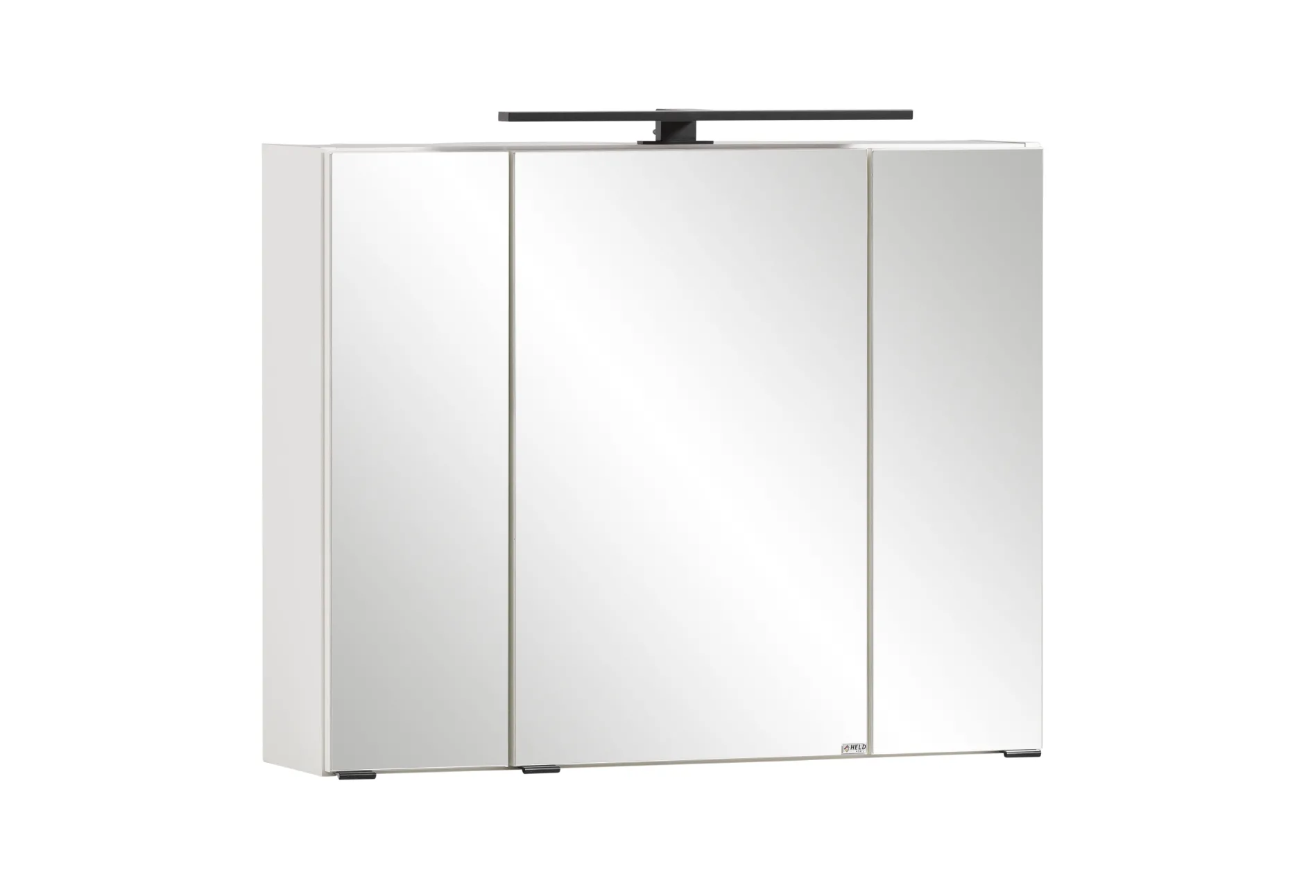 Badezimmerset Meran | Waschtischschrank, Spiegelschrank mit Beleuchtung | Weiß