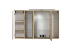 Badezimmerset Varese | Waschbecken- und Spiegelschrank | Wotan Eiche / Betondesign