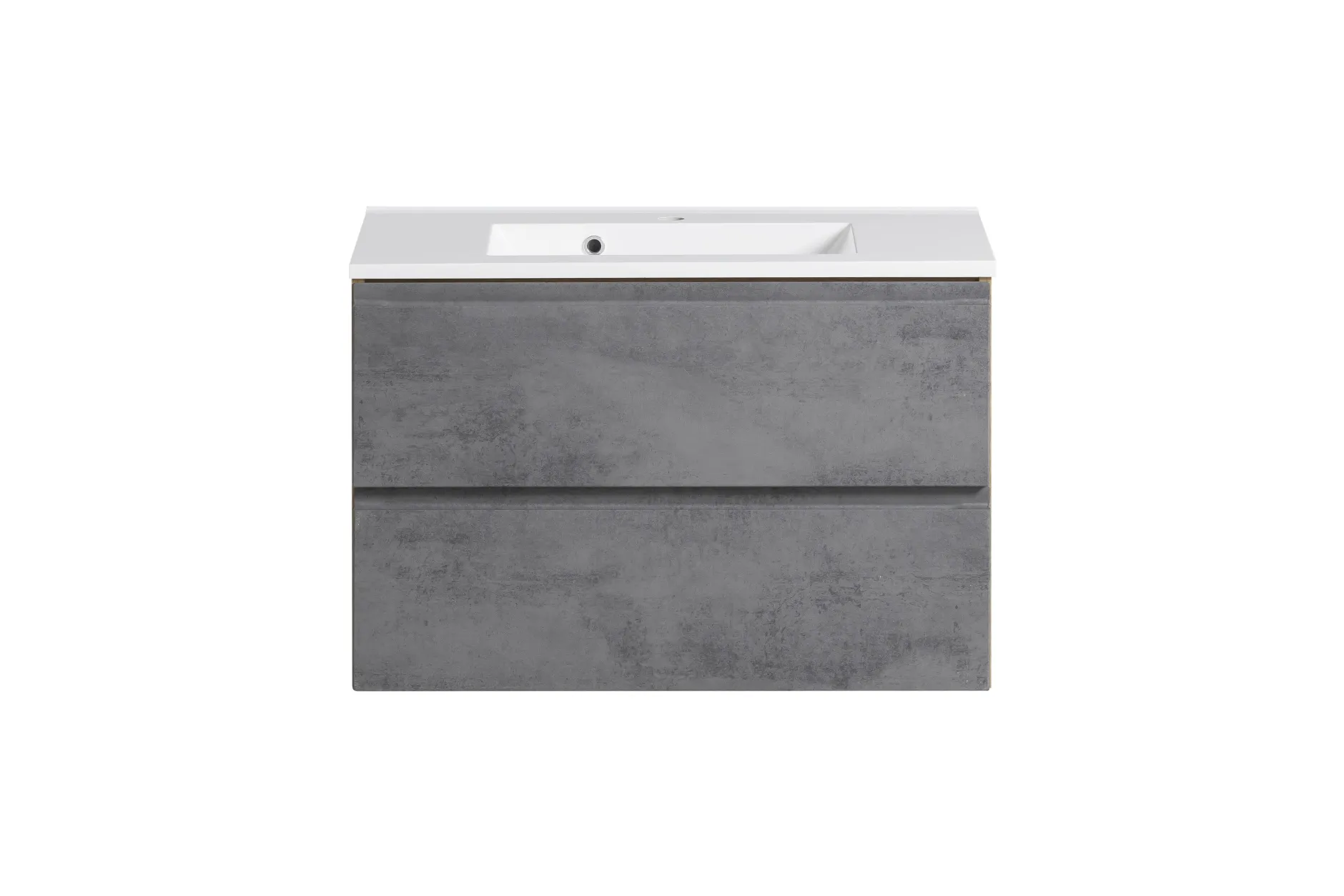 Badezimmerset Varese | Waschtisch und Spiegelschrank mit Beleuchtung | Wotan Eiche Beton Design