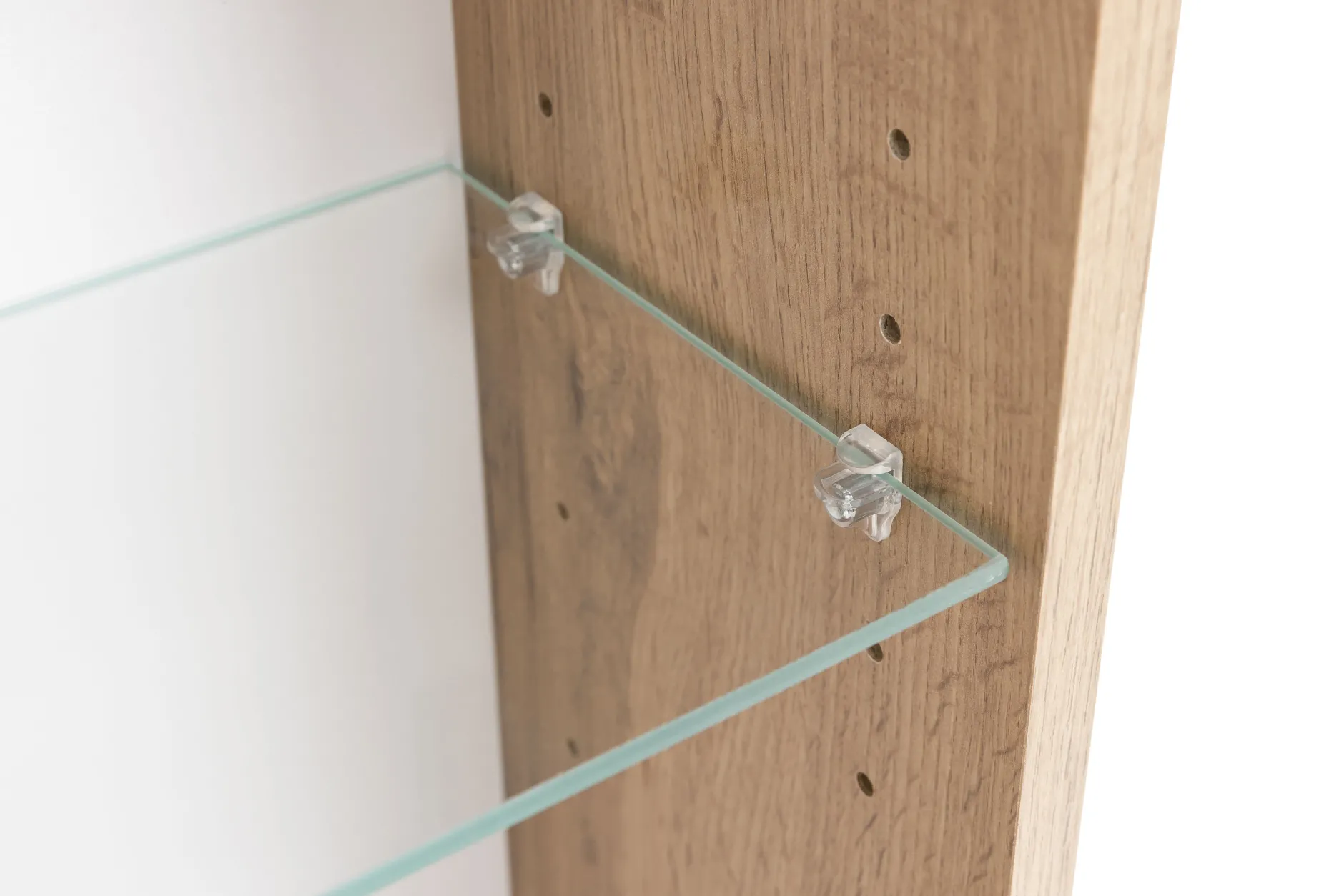 Badezimmerset Varese | Waschtisch und Spiegelschrank mit Beleuchtung | Wotan Eiche Beton-Design