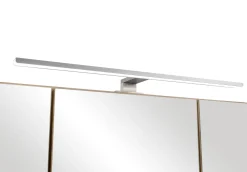 Badezimmerset Varese | Waschtisch und Spiegelschrank mit Beleuchtung | Wotan Eiche weißes Design