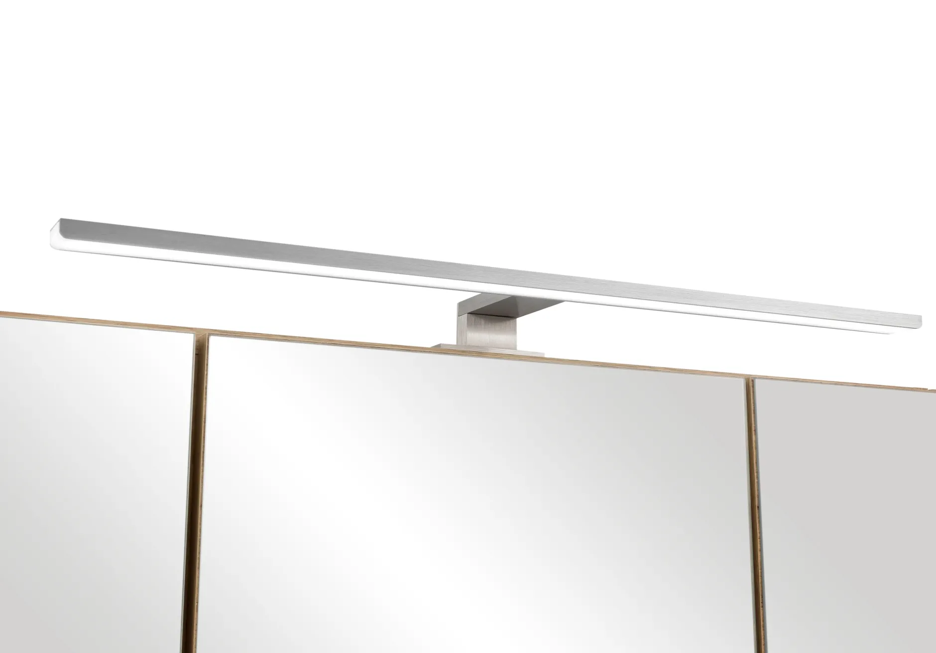 Badezimmerset Varese | Waschtisch und Spiegelschrank mit Beleuchtung | Wotan Eiche weißes Design