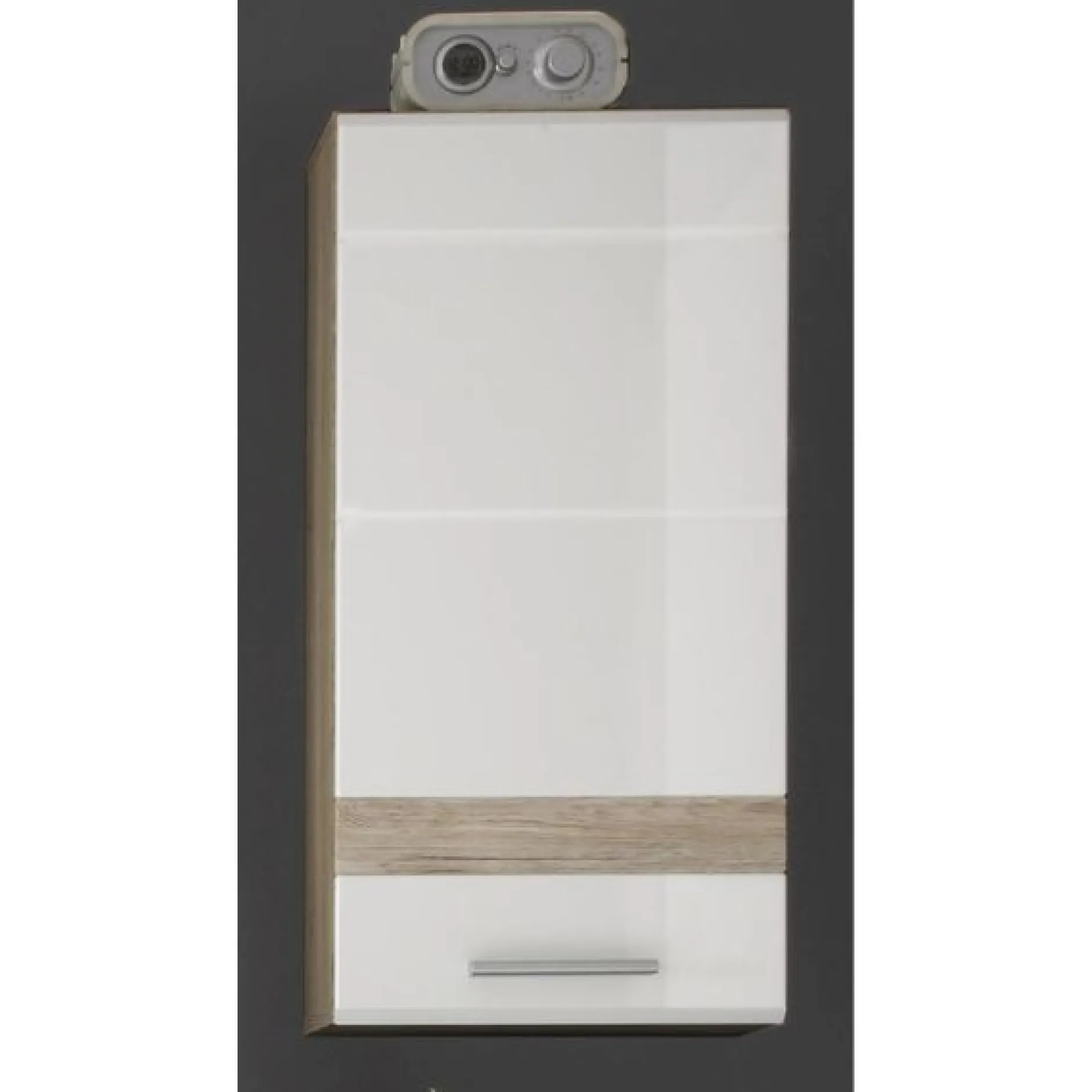 Badezimmerset Varese | Waschtisch und Spiegelschrank mit Beleuchtung | Wotan Eiche Beton Design