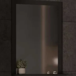 Badezimmerspiegel Lagon - 64x12x83cm - schwarz