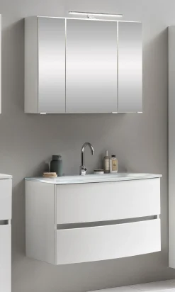 Badkombination Kornel 1 2-teilig mit weißem Waschbecken - weiß