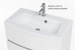 Badkombination Kornel 5 3-teilig mit weißem Waschbecken - weiß