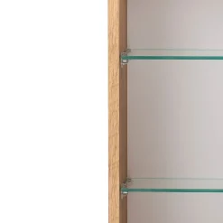 Badkombination Kornel 12 5-teilig mit grauem Waschbecken - Eiche