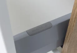 Badkombination Kornel 13 5-teilig mit weißem Waschbecken - Eiche/mattweiß