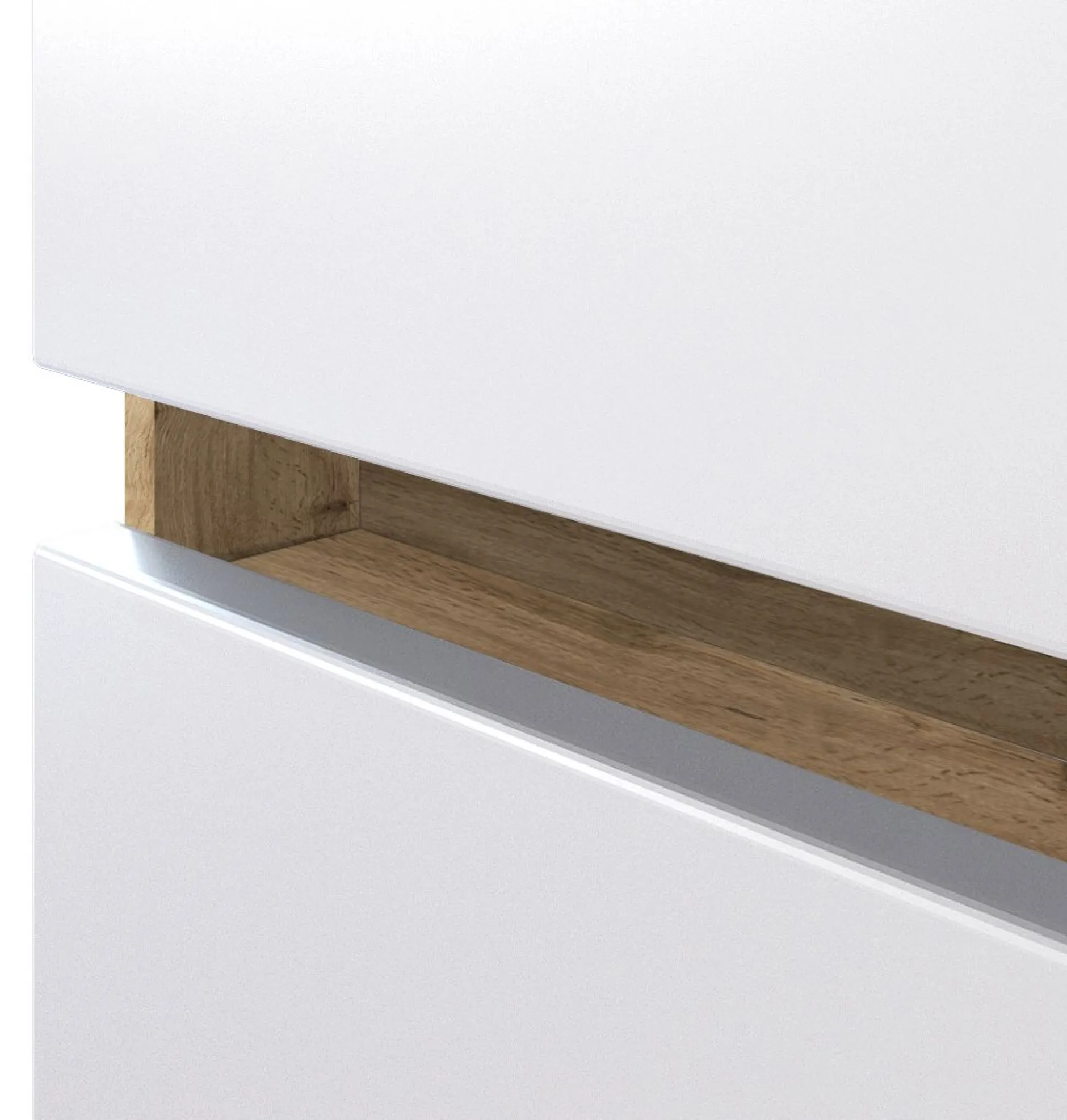 Badkombination Luna 2-teilig 80cm - Eiche/Weiß