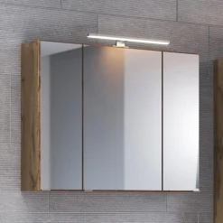 Badkombination Luna 2-teilig 80cm - Eiche/grau
