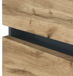 Badkombination Luna 2-teilig 80cm - graphit/quecksilber