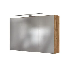 Badkombination Luna 2-teilig 100cm - Eiche/grau