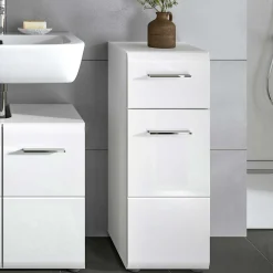 Badschrank Ice Xonox - Hochglanz Weiß - 30x80x30 cm