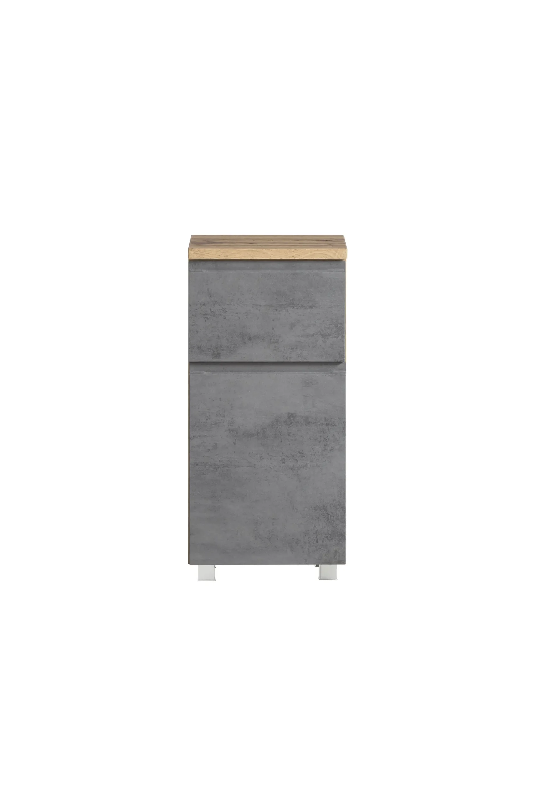 Bad-Sideboard Varese | 40 x 35 x 64 cm | Betonfarbenes Design