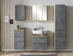 Bad-Sideboard Varese | 40 x 35 x 64 cm | Betonfarbenes Design