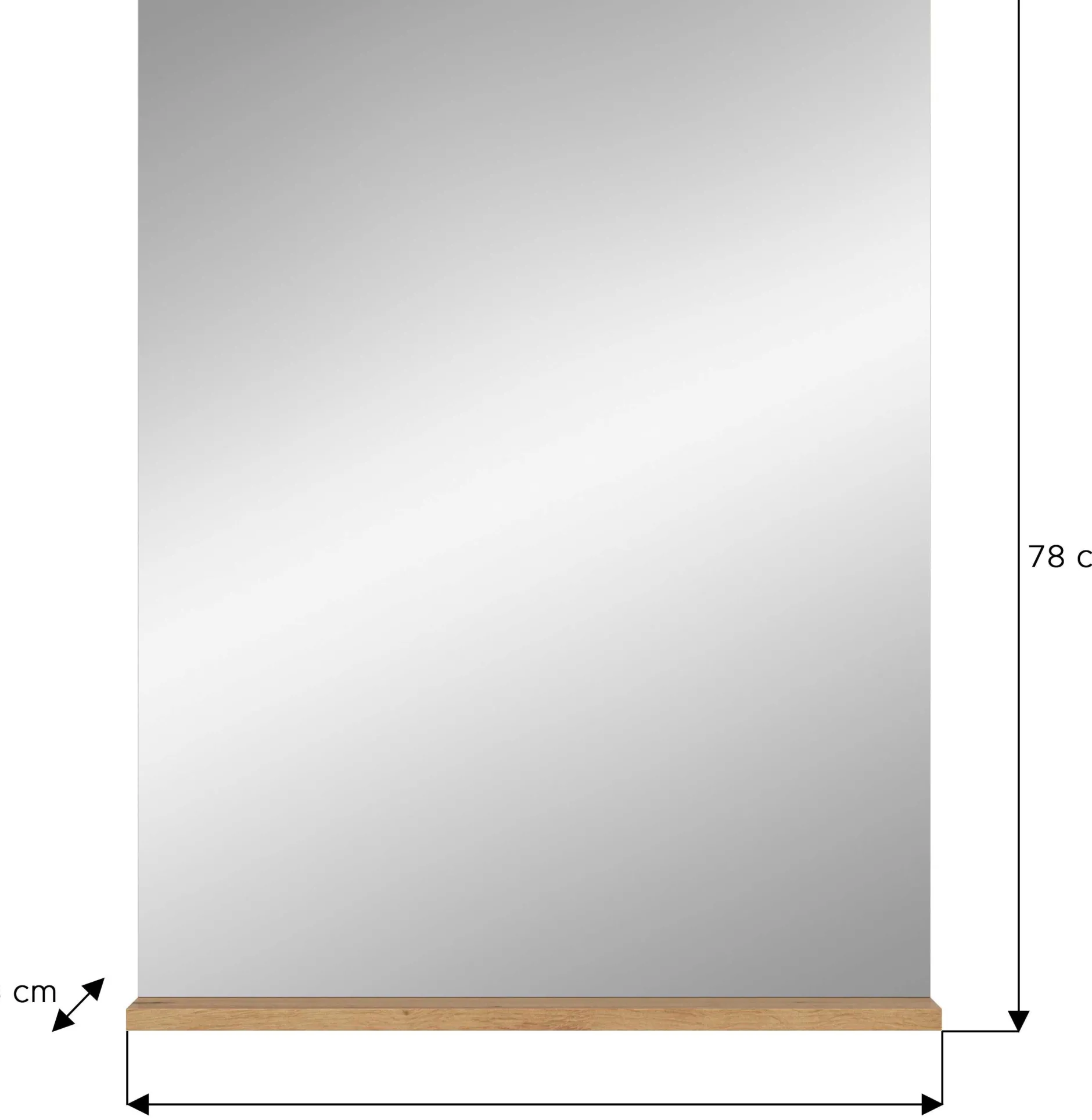 Badspiegel Scout Xonox - Salbeigrün mit Artisan Eiche - 60x79x18 cm