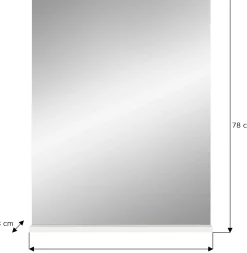 Badspiegel Scout Xonox - Weiß - 60x79x18 cm