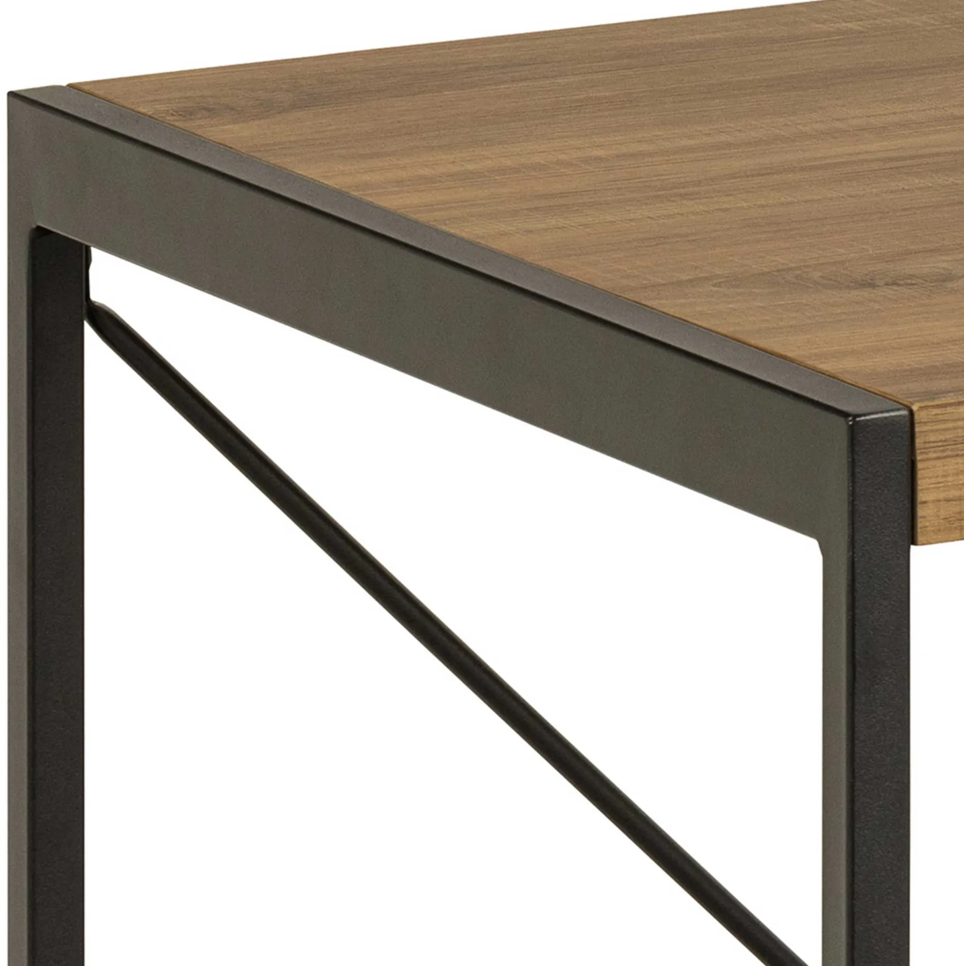 Bahamas Schreibtisch - 120x60x75 cm - Eiche Dekor/schwarz
