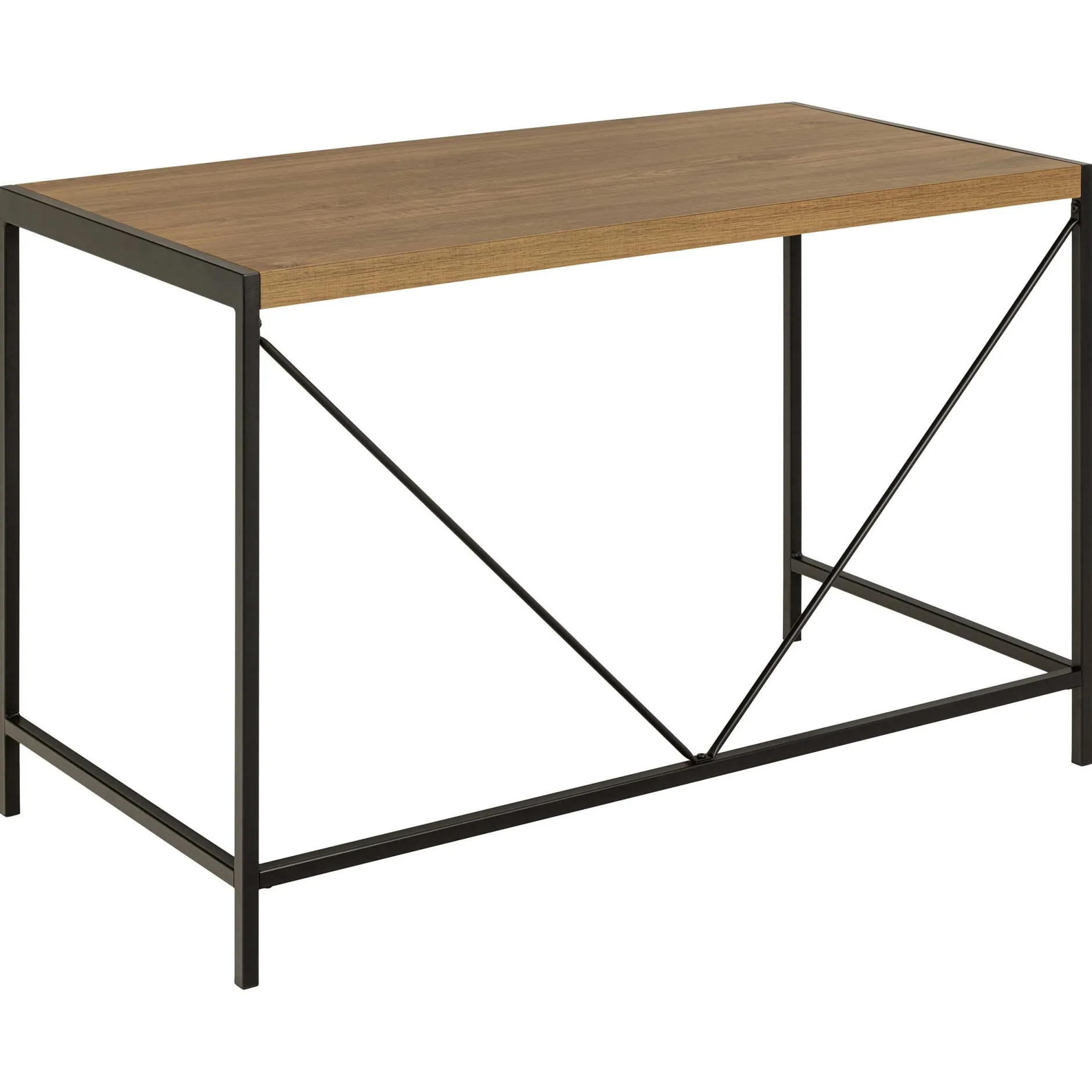 Bahamas Schreibtisch - 120x60x75 cm - Eiche Dekor/schwarz