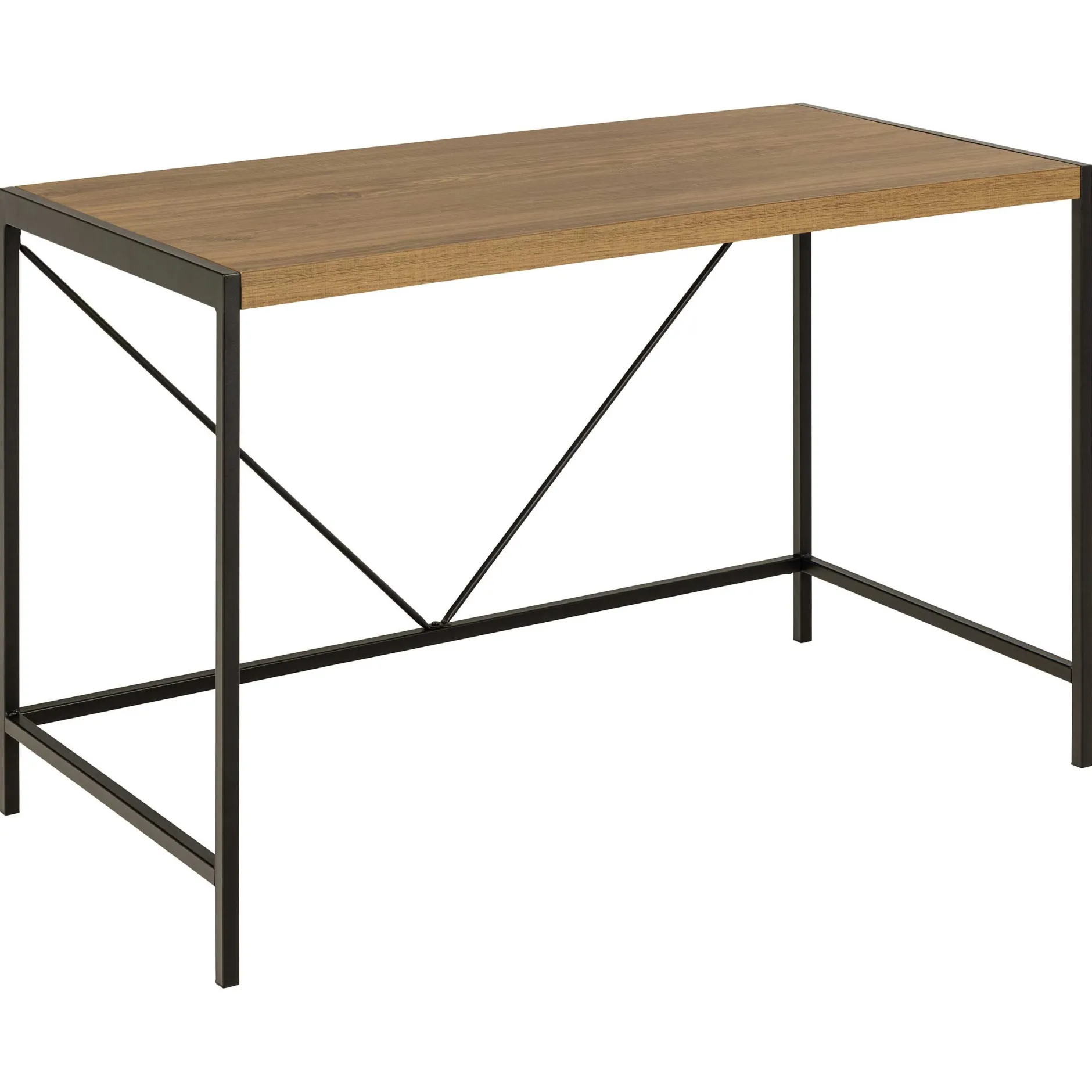 Bahamas Schreibtisch - 120x60x75 cm - Eiche Dekor/schwarz