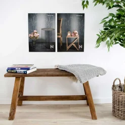 Barcelona Bank aus Teakholz - 90x25x45 cm