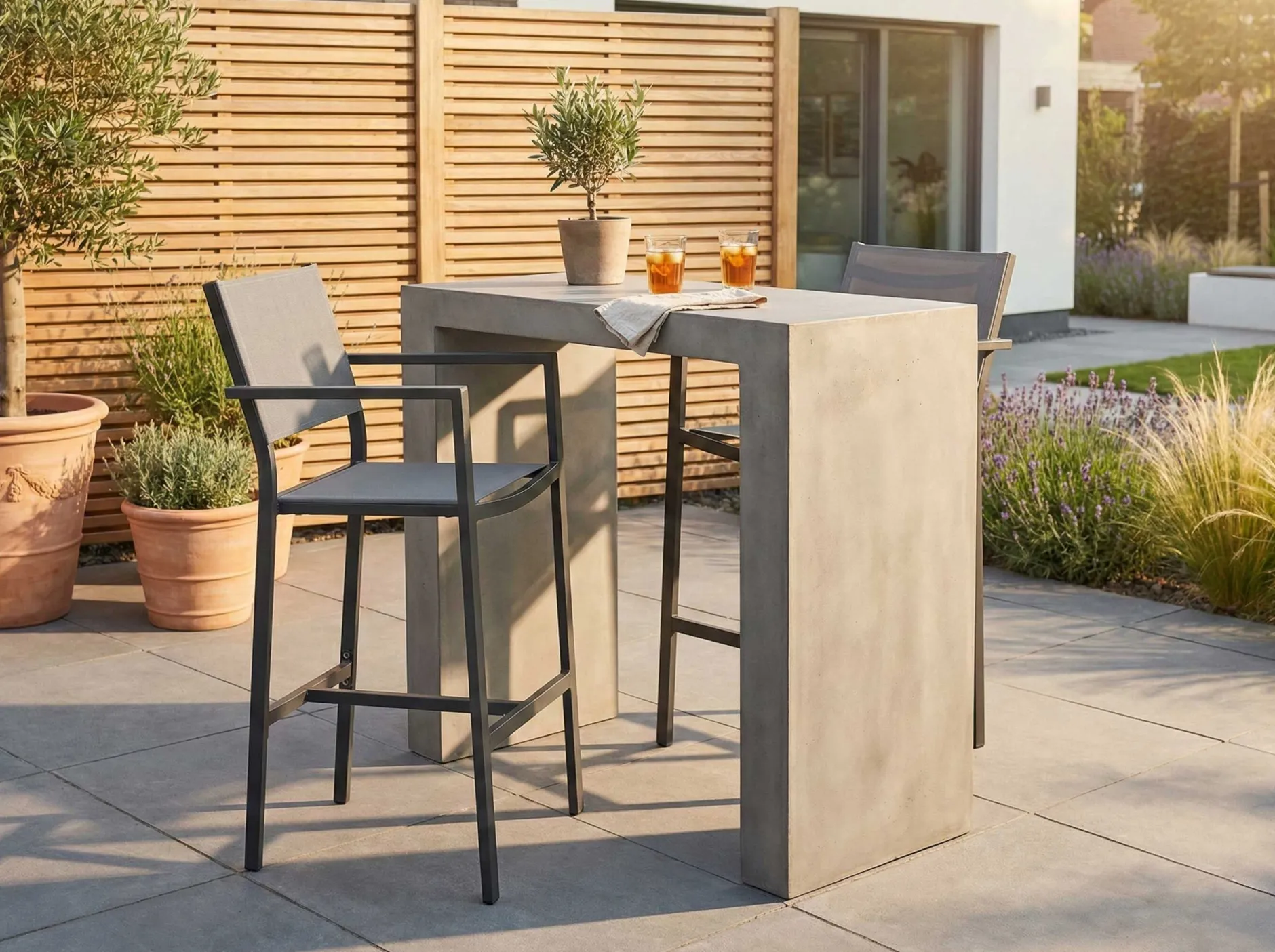 Barhocker Arianne gescova - Aluminium anthrazit & Textil silbergrau