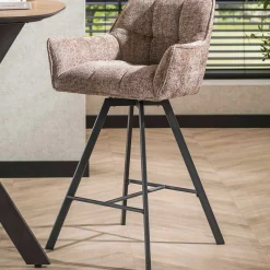 Barhocker Aster - 56x52x95cm - drehbar - champagner