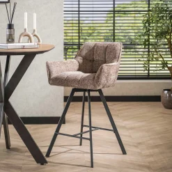 Barhocker Aster - 56x52x95cm - drehbar - champagner
