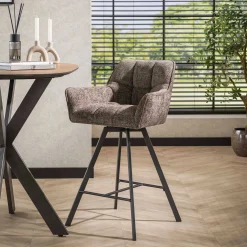 Barhocker Aster - 56x52x95cm - drehbar - taupe