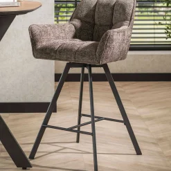 Barhocker Aster - 56x52x95cm - drehbar - taupe
