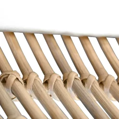 Barhocker Bali - 51x47x92,5cm - mit Sitzkissen - Rattan/Weiß