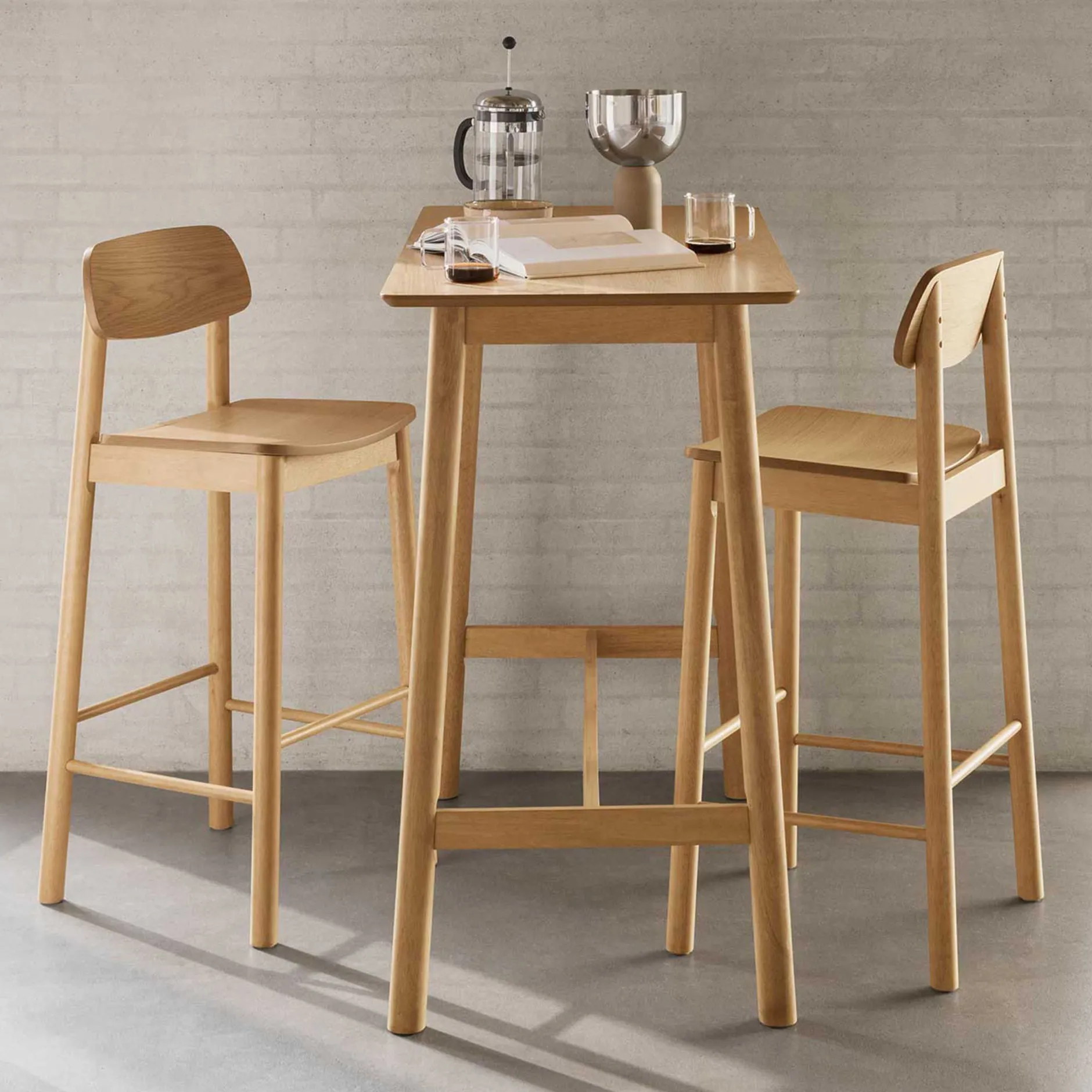 Barhocker Barlow - 43x46x105cm - Eiche furniert