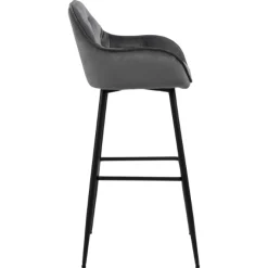 Barhocker Bridget - grau/schwarz
