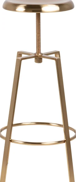 Barhocker Goose gebürsteter Stahl - gold