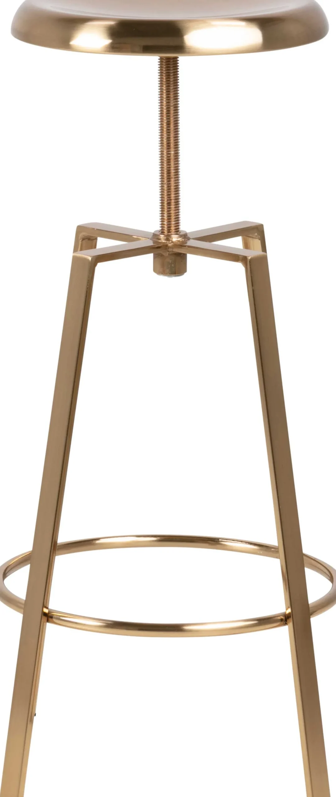 Barhocker Goose gebürsteter Stahl - gold