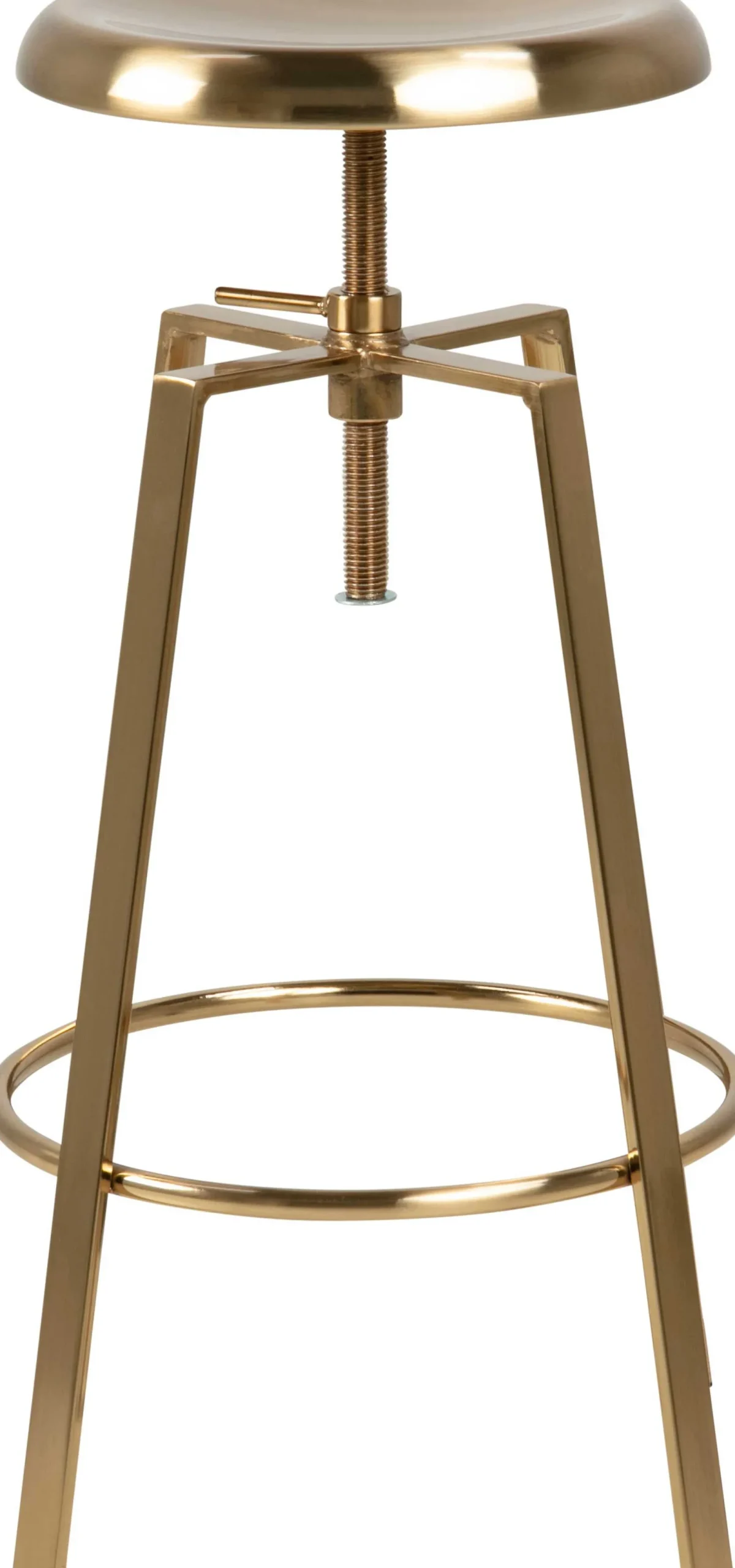 Barhocker Goose gebürsteter Stahl - gold